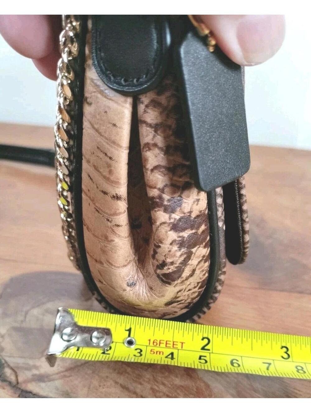 COACH Mini Ruby Snake Print Crossbody Excellent Cond. Exotic Natural Leather - Picture 9 of 16